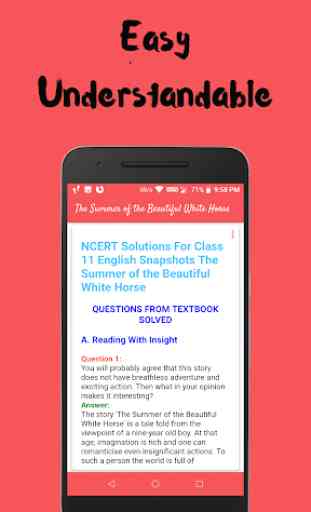 Class 11 English Snapshot NCERT Solutions 4