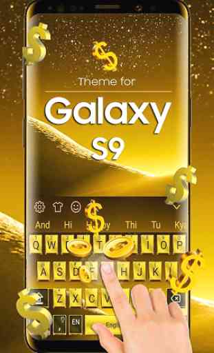 Clavier d'or pour Galaxy S9 1