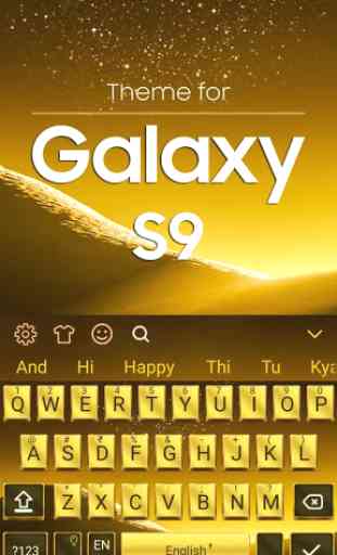 Clavier d'or pour Galaxy S9 4