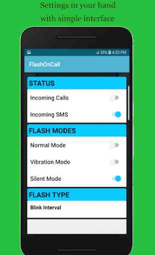 Flash Clignotant sur Appel et SMS 3
