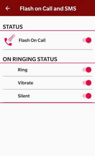 flash sur appel et SMS, flash alerts notifier 3