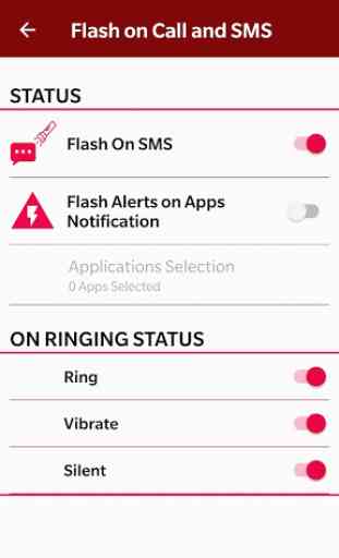 flash sur appel et SMS, flash alerts notifier 4