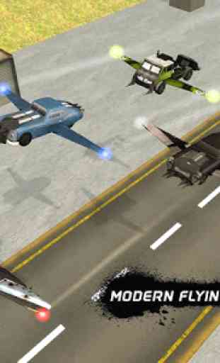 Futuristic Flying Car Stunts Extreme Shooting Game 2