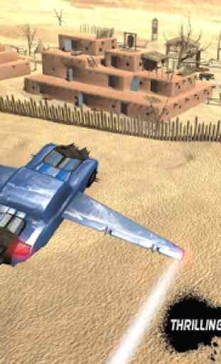 Futuristic Flying Car Stunts Extreme Shooting Game 3