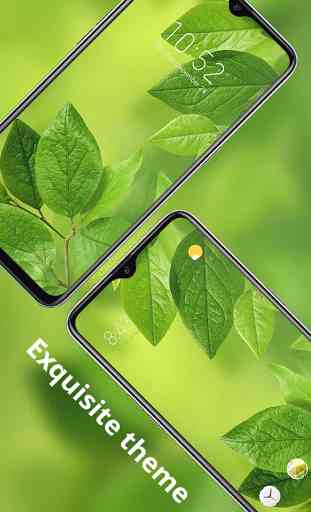 Green eye protection pure leaf theme 1