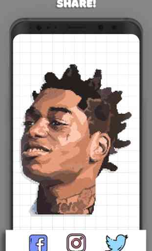 Hip Hop Pixel Coloring Book - Paint by Number 3