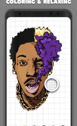 Hip Hop Pixel Coloring Book - Paint by Number 4