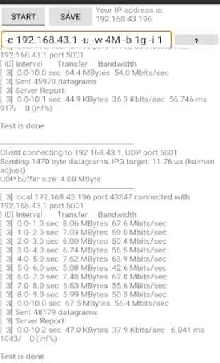 iPerf2 for Android 2