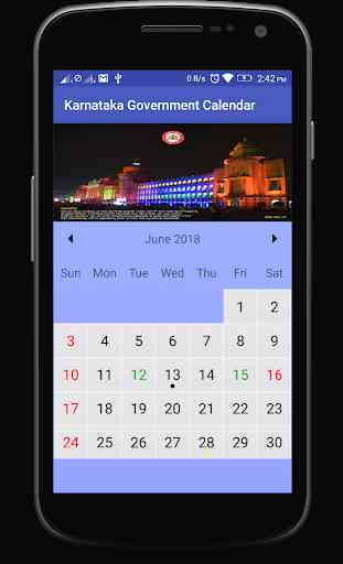 Karnataka Government Calendar 3