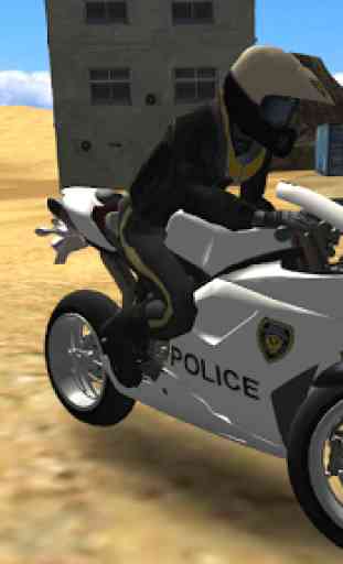 Police Motorbike Desert City 1
