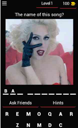 Quiz songs Lady Gaga 1