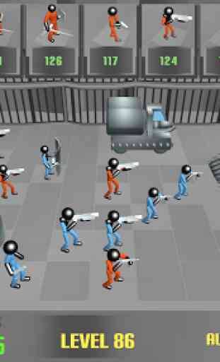 Stickman simulateur de combat: prison de zombies 1