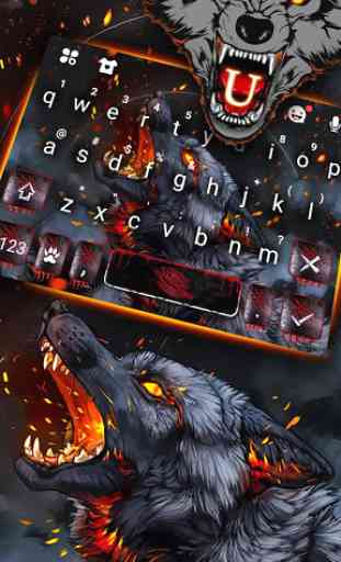 Thème de clavier Flaming Wolf 2
