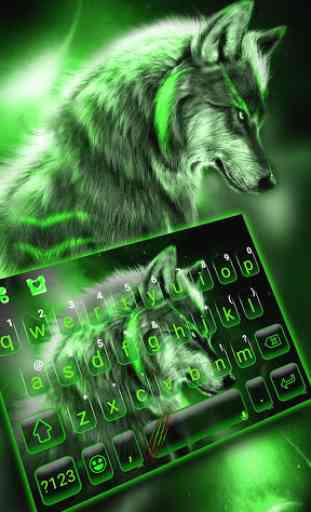 Thème de clavier Green Wild Wolf 1