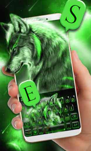 Thème de clavier Green Wild Wolf 2
