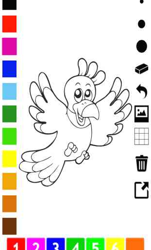 Actif! Livre À Colorier des Oiseaux Pour Les Enfants À Apprendre À Peindre une Image D'un Oiseau 3