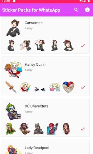 Autocollants Harley Quinn pour Whatsapp 2
