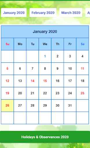 Calendar 2020 2