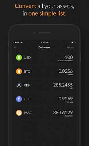 Coinvero - Currency Converter for Bitcoin & Crypto 1