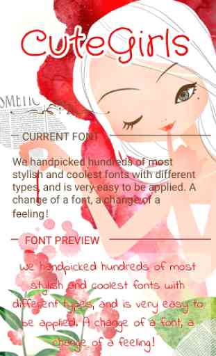 Cute Girls Font for FlipFont ,Cool Fonts Text Free 1