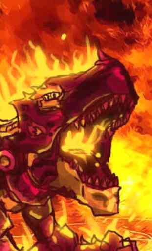 Fire Tyrannosaurus - Dino Robot : Dinosaur Game 1
