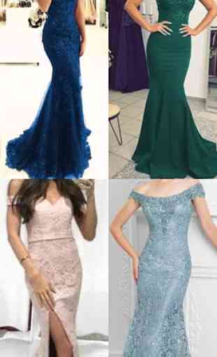 Latest Lace Mermaid Evening Dresses styles 1