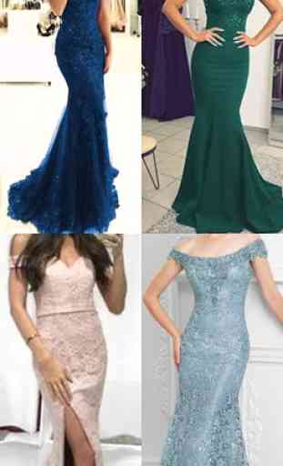 Latest Lace Mermaid Evening Dresses styles 4