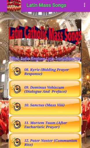 Latin Catholic Mass Songs | Lyric + Ringtone 2