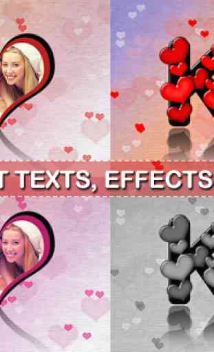 Love Heart Text Photo Frames 3