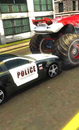 Police Chase Monster Car:Évasion du conducteur Cop 2