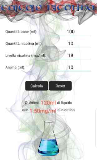 Calcolo Nicotina Svapo 1