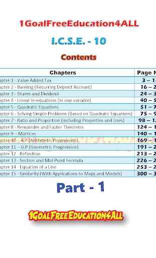 Class 10 Math Part-1 ICSE 2