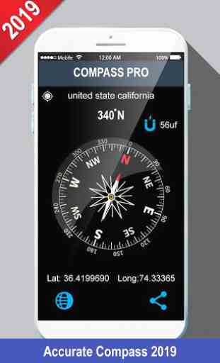 Compass Pro Android: Numérique Direction 360 free 1