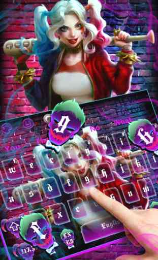 Devil Joker Girl Keyboard Theme 2