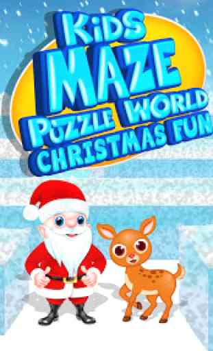 enfants labyrinthe: puzzle éducatif Noël amusant 1