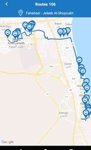 Kuwait Bus - routes, transit, stops and maps 1