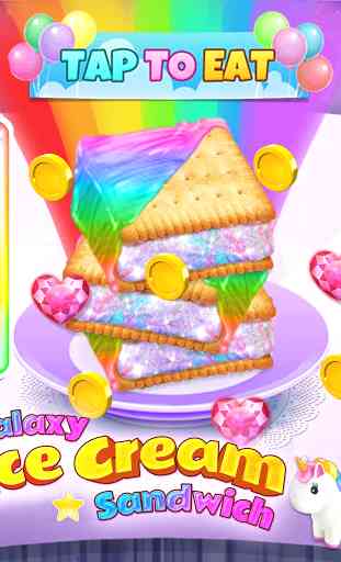Rainbow Unicorn Ice Cream Sandwich - Cooking Games 1