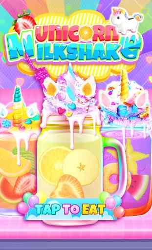 Rainbow Unicorn Milkshake: Cooking Games for Girls 1