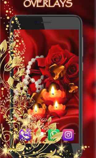 Roses and Candles Live wallpaper 2