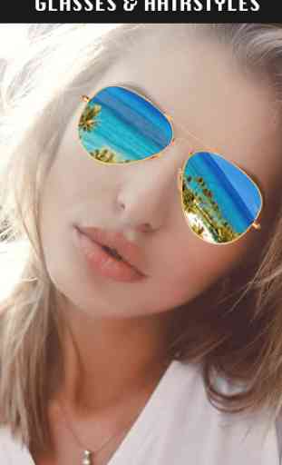 Sunglasses and Hairstyle Photo Editor 2