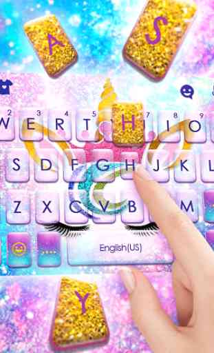 Thème de clavier Sweetie Unicorn Galaxy 2