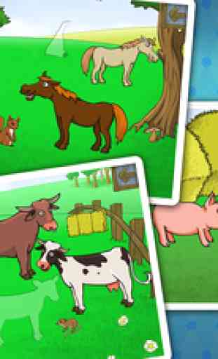 Animaux de la ferme - puzzles gratuits pour les enfants et les tout-petits 2