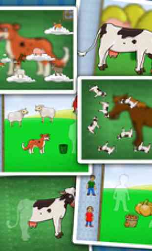 Animaux de la ferme - puzzles gratuits pour les enfants et les tout-petits 4