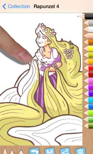Peindre la princesse Rapunzel - Raiponce jeu de coloriage gratuit pour les enfants 1