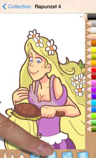 Peindre la princesse Rapunzel - Raiponce jeu de coloriage gratuit pour les enfants 2