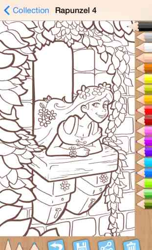Peindre la princesse Rapunzel - Raiponce jeu de coloriage gratuit pour les enfants 3