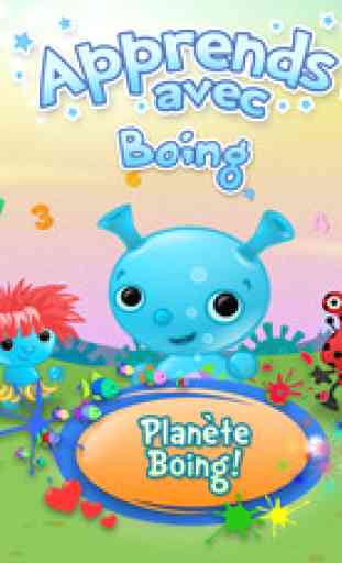 Planète Boing ! Jeu gratuit et activités d'éveil et créativité pour tout petits et enfants en Maternelle et CP par Apprends Avec 1