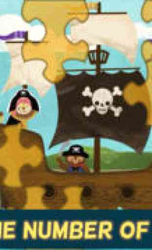 Puzzle préscolaire de Pirates - Jeux éducatifs amusants pour Enfants en bas âge et des activités scolaires pour garçons et filles 3
