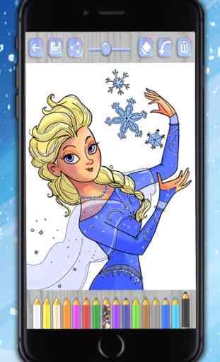 Peindre des princesses de glace – dessins à colorier 2