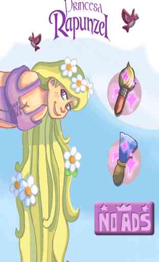 peindre et découvrir la princesse Raiponce - filles coloration jeu Rapunzel 1